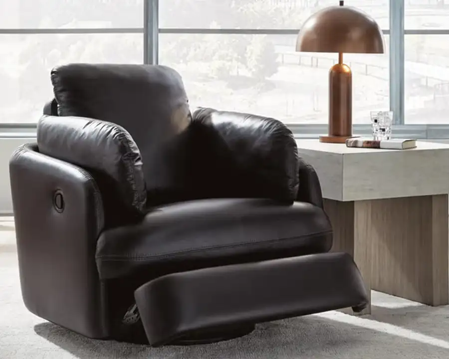 Ashley ModMax II Manual Swivel Glider Leather Recliner